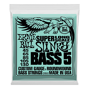 Encordoamento Baixo 5 Corda Ernie Ball Super Long Scale .045