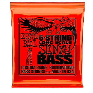 Encordoamento Baixo 6 Corda Ernie Bal Slinky Long Scale .032 2838