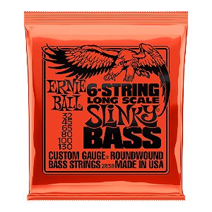 Encordoamento Baixo 6 Cordas Ernie Ball Slinky Long Scale .032
