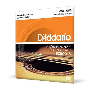 Encordoamento para Violão Aço Bronze Daddario Extra Light .010