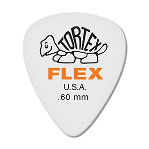 Palheta p/ Guitarra Dunlop Tortex Flex Standard .60 Laranja