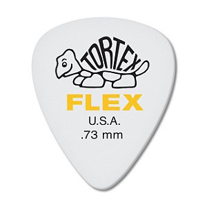 Palheta p/ Guitarra Dunlop Tortex Flex Standard .73 Amarela