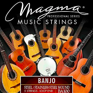 Encordoamento Magma Banjo 5 Cordas Aço Inox, Loop End (laço)