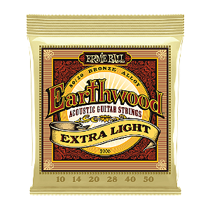 Encordoamento Violão Aço Ernie Ball Earthwood Extra Light 10