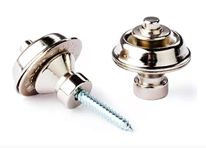 Kit De Roldana Strap Lock Tradicional Dunlop Níquel