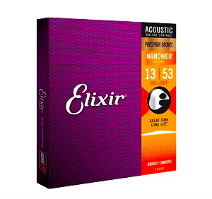 Encordoamento Violão Aço Elixir Hd Light Phosphor Bronze 013