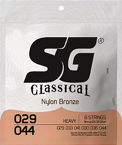Encordoamento Para Violão Clássico Sg Nylon Bronze .029