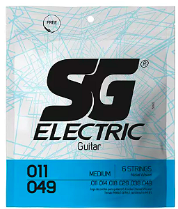 Encordoamento Para Guitarra Sg Níquel .011 Tensão Média