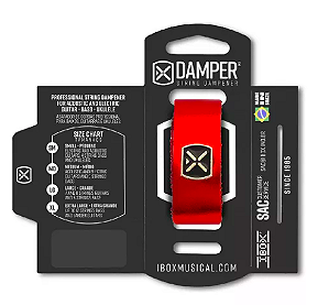 Abafador de Corda Damper Ibox COURO VERMELHO METÁLICO MD