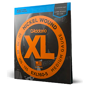Encordoamento Para Baixo 5 Cordas Daddario Xl Nickel .050