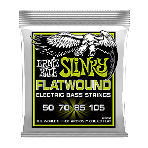 Encordoamento Ernie Ball 050 Slinky Flatwound Para Baixo 4 C