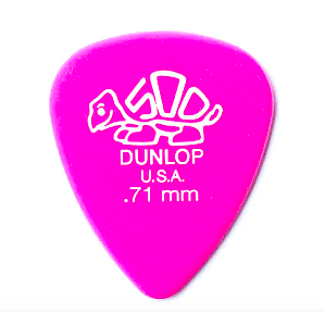 Palheta Para Guitarra Dunlop Delrin 500 .71 Rosa