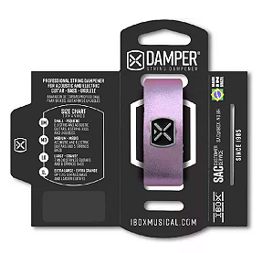 Abafador de Corda Damper Ibox COURO ROXO METÁLICO SM