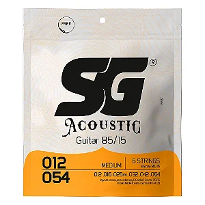 Encordoamento Para Violão Sg Aço Bronze 85/15 .012