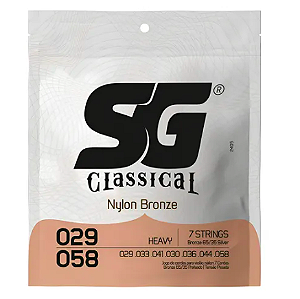 Encordoamento Para Violão 7 Cordas Sg Nylon Bronze .029