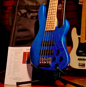 Baixo 5c Sadowsky Metroline Ocean Blue Transparent Satin (Usado)