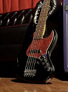 Baixo 5 Cordas Ativo Fender Deluxe Jazz Bass Black