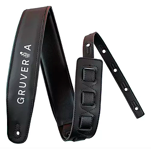 Correia Para Guitarra E Baixo Basso Classic Gruveria Preta