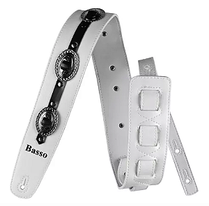 Correia Para Guitarra, Baixo E Violão Basso Country Branca