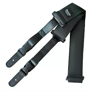 Correia Para Guitarra E Baixo Basso Quick Release Preta
