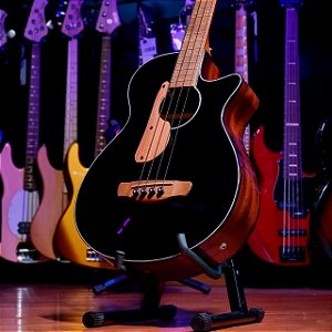 Baixolão 4 Cordas Elétrico Ibanez AEGB24E Black High Gloss