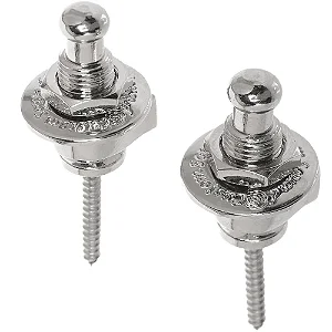 Strap Lock Trava Correia Guitarra Baixo Custom Sound Cromado