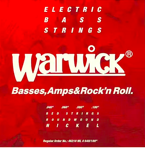 Encordoamento Para Baixo 4 Cordas Warwick Red Nickel .040