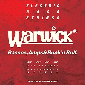 Encordoamento Para Baixo 4 Cordas Warwick Red Nickel .045