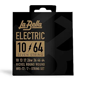 Encordoamento 7 Cordas Para Guitarra La Bella Nickel .010