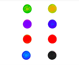 Kit 8 Toppers Para Pedal Footswitch Custom Sound Colorido