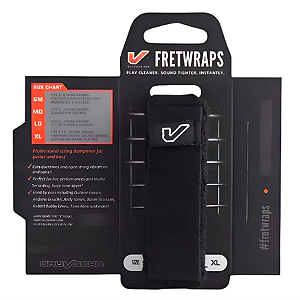 Abafador De Cordas Damper Baixo Gruvgear Fretwraps Preto Xl