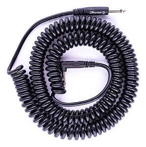 Cabo De Instrumento Espiral Mac P10 L 9,15 Metros Preto