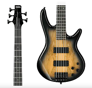 Baixo 5 Cordas Ativo Ibanez Gio Gsr205sm Natural Gray Burst