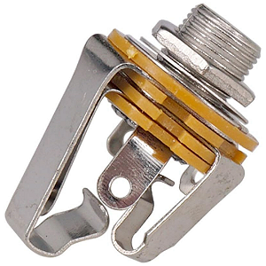 Jack P10 de Metal para Guitarra e Baixo Aberto Simples