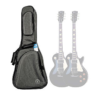 Bag Capa Dupla Acolchoada Para Guitarra Elegance Cinza