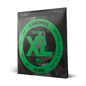 Encordoamento para Baixo 4 Cordas Daddario Chromes XL .040