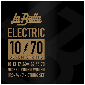 Encordoamento 7 Cordas Para Guitarra La Bella Nickel .010