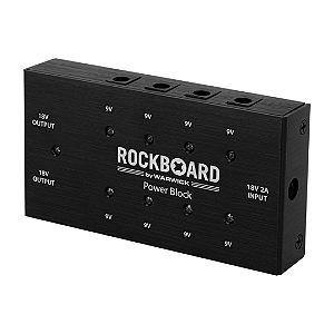 Fonte de Energia para 10 Pedais Rockboard by Warwick Power Block
