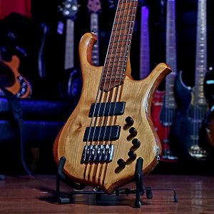 Baixo 5 Cordas Ativo Walczak Luthier Custom Natural