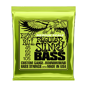 Encordoamento Baixo 4 Cordas Ernie Ball Regular Slinky Medium Scale .045