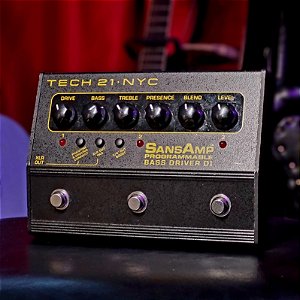 Pedal Para Baixo Tech 21 SansAmp Bass Driver Programmable