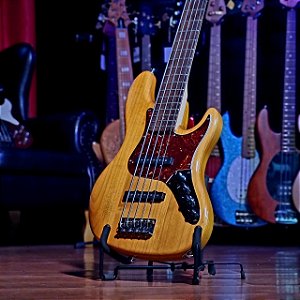 Baixo 5 Cordas Fender American Deluxe Jazz Bass V Amber 2008