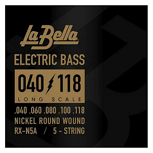 Encordoamento Para Baixo 5 Cordas La Bella Rx Nickel .040