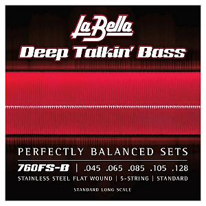 Encordoamento Para Baixo 5 Cordas La Bella Deep Talkin’ Bass Flats .045