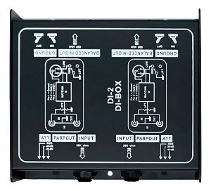 Direct Box Para Instrumento Passivo Stereo Custom Sound