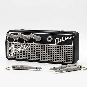 Porta Chaves Chaveiro Amplificador Fender Deluxe Com 6 Plugs 3D