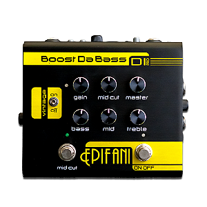 Pedal Preamp para Baixo Epifani Boost Da Bass DI Pro