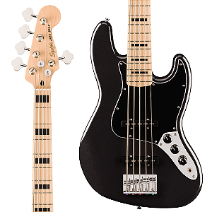 Baixo 5 Cordas Ativo Squier by Fender Affinity Series Jazz Bass V Black Metallic