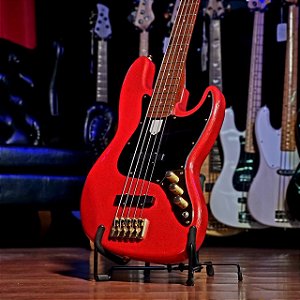 Baixo 5 Cordas Studebaker Jazz Bass Daytona Red Sparkle