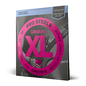 Encordoamento para Baixo 5 Cordas Daddaro XL Pro Steels .045